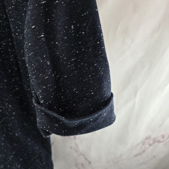 J Jill Dress Womens Large P Petite Navy Blue Speckled Fleck Shift Long Sleeve - Picture 9 of 11
